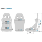 The Sparco Sprint Racing Seat dimensions. all-groups