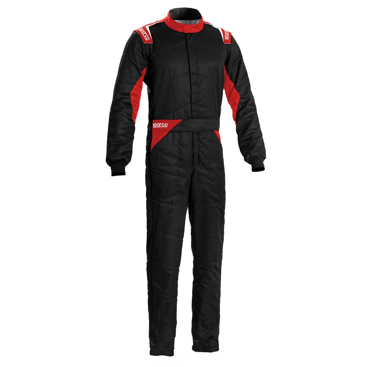 The black and red 2021 model Sparco Sprint Racing Suit Boot Cut.