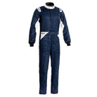The navy and white 2021 model Sparco Sprint Racing Suit Boot Cut.