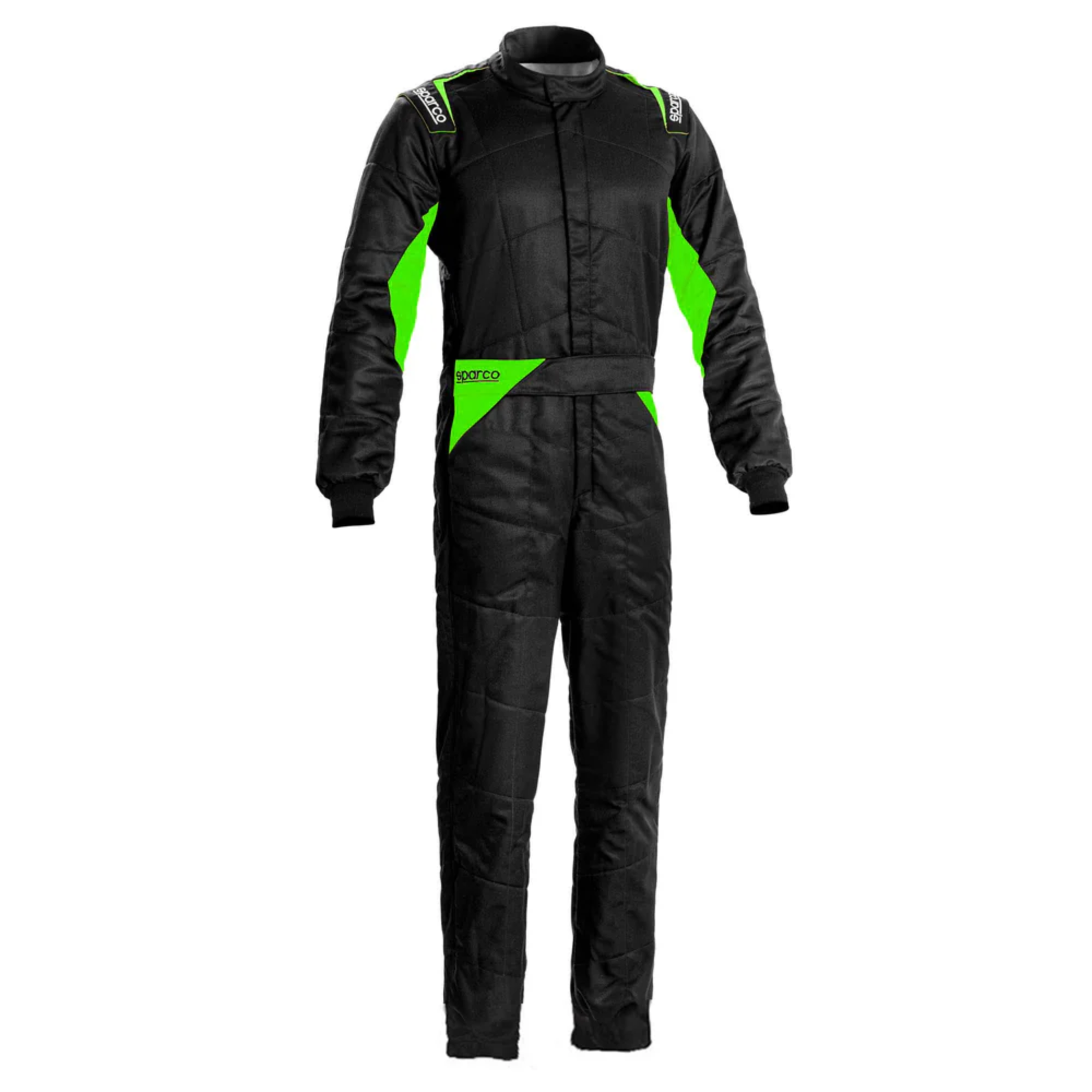 The black and green Sparco Sprint Racing Suit - Boot Cut.