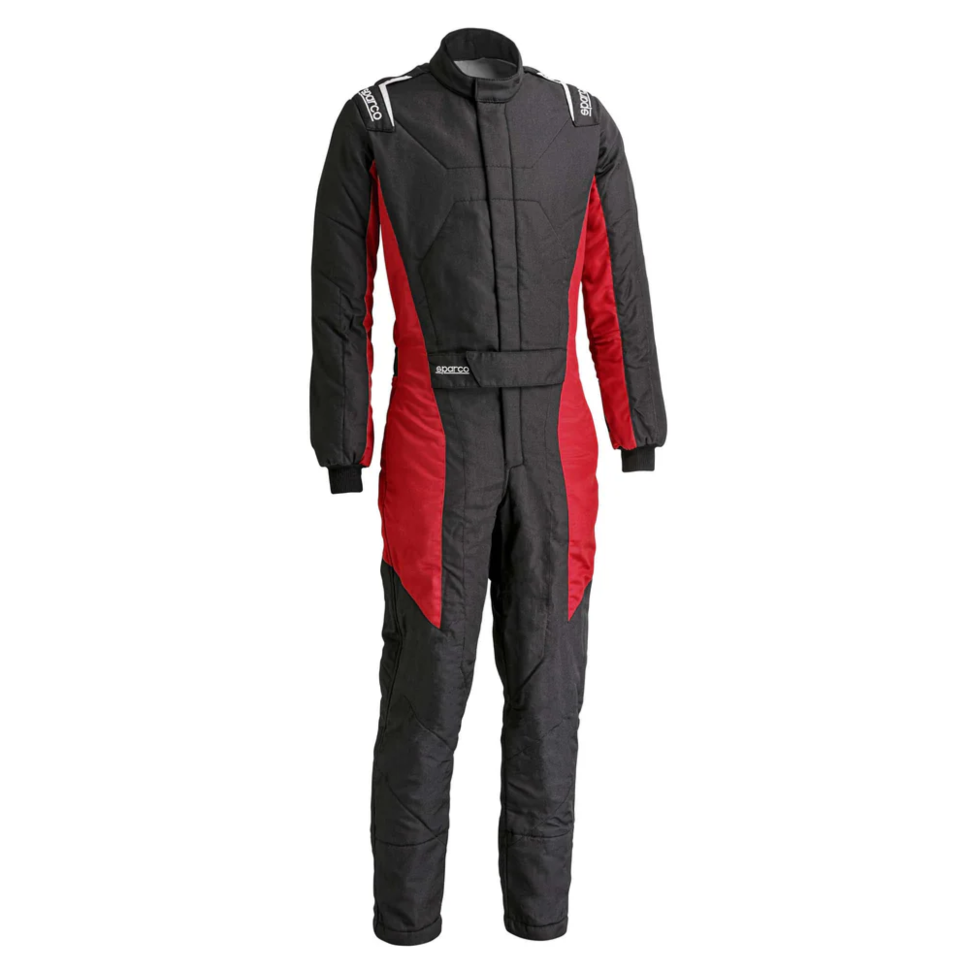 The front of the black and red Sparco Stint Racing Suit.