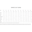 The suit sizing guide size chart for Sparco suits. all-groups