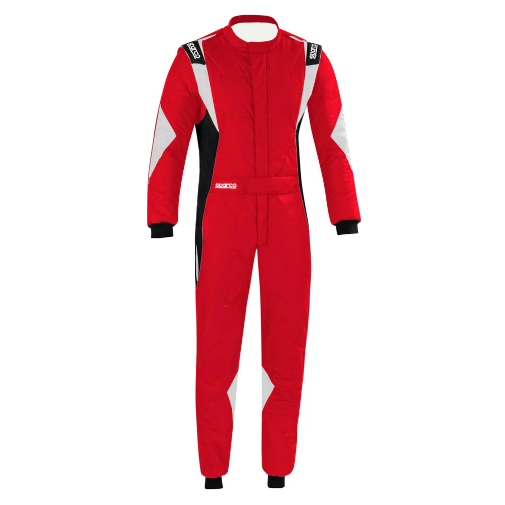 The red, black and white Sparco Superleggera Racing Suit.
