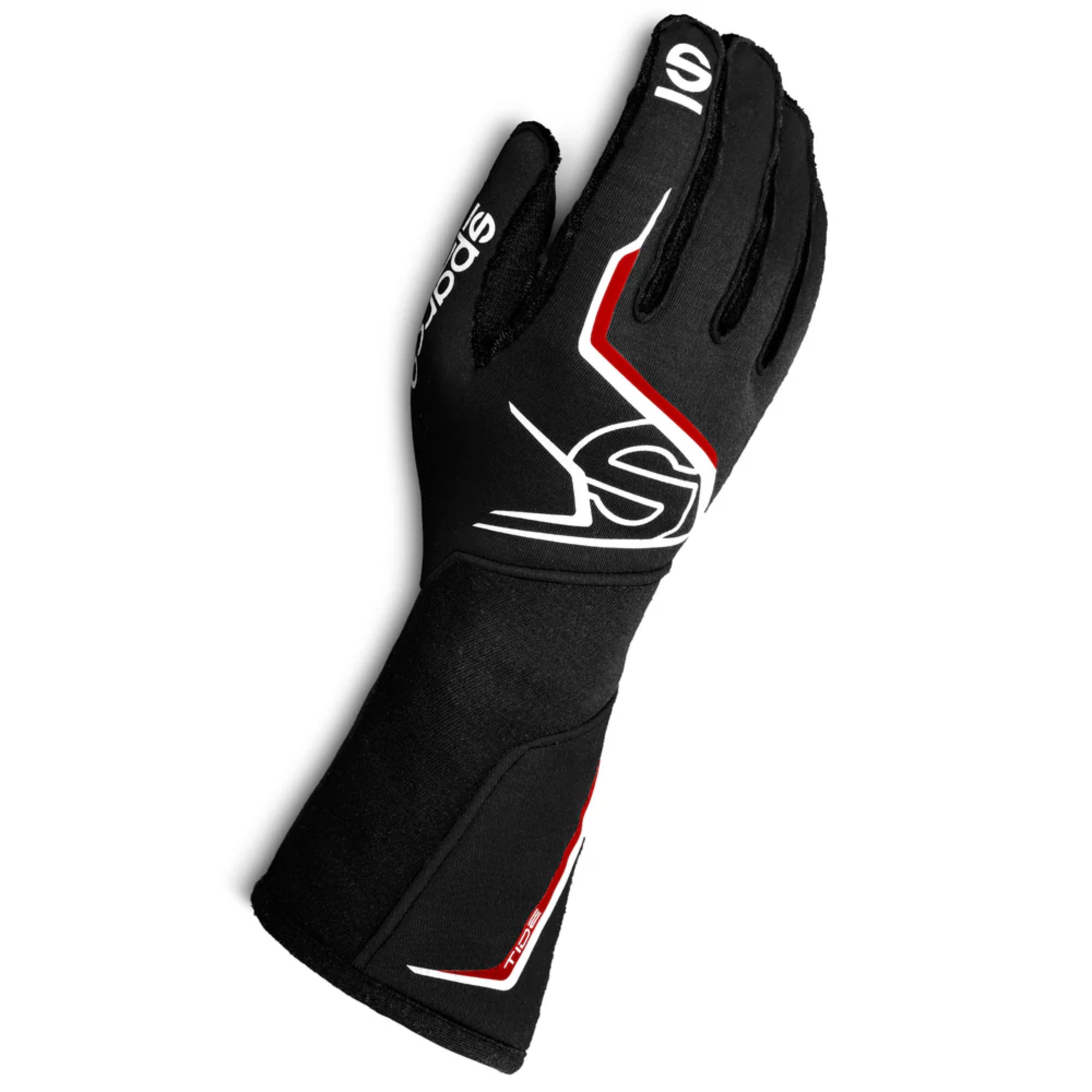 The black and red Sparco Tide Racing Gloves.