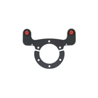 The Sparco Two Button Racing Control Kit, a black metal mounting bracket with two red circular accents at the ends.