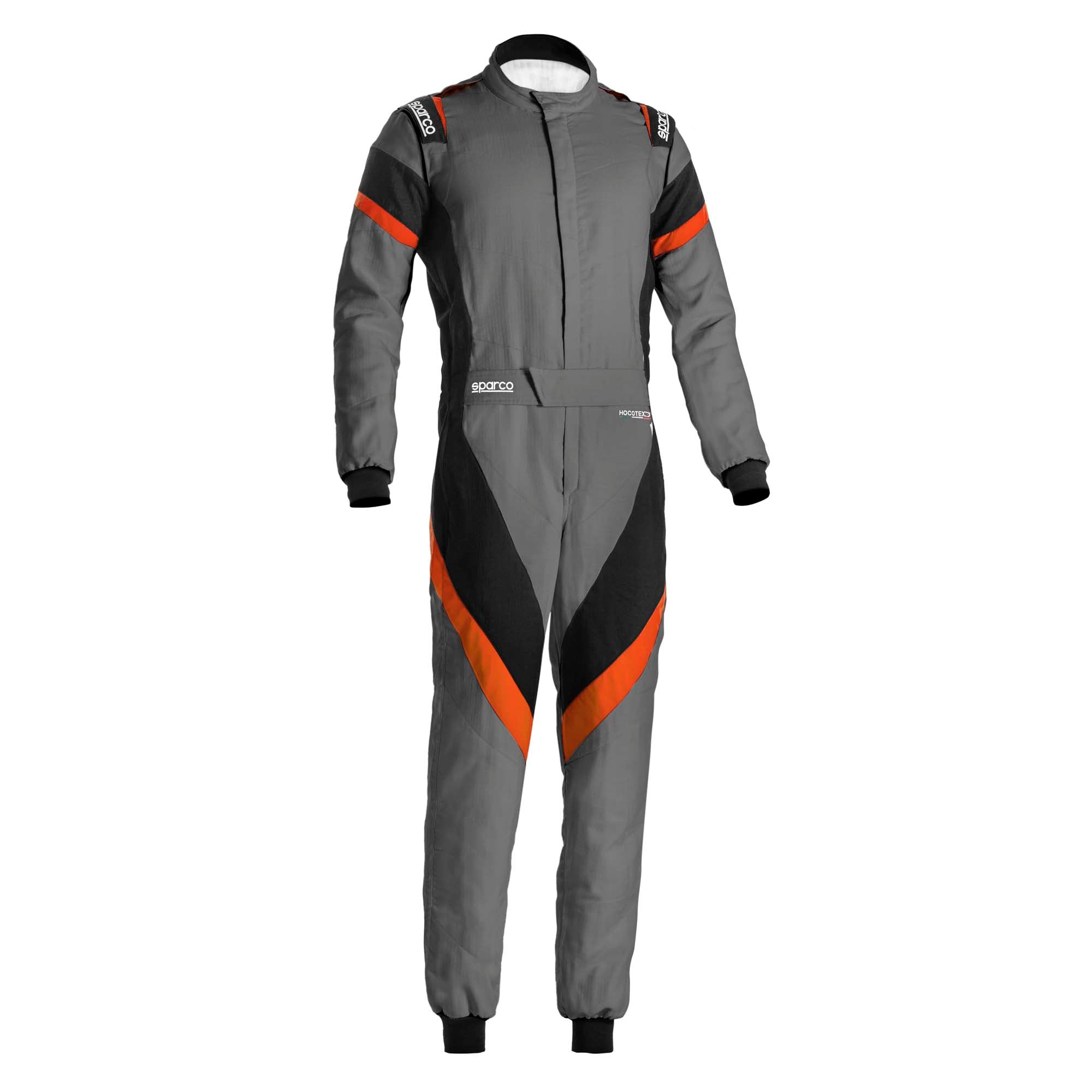 The grey and orange Sparco Victory 3.0 Racing Suit.