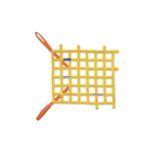 The yellow Sparco Window Net.