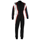 The black, white and red Sparco X-Light K Kart Racing Suit.