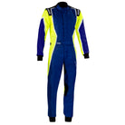 The blue and yellow Sparco X-Light K Kart Racing Suit.