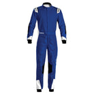 The blue, white and black Sparco X-Light Kart Racing Suit.