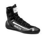 The black and white Sparco X-Light Plus Racing Shoes.