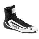 The white and black Sparco X-Light Plus Racing Shoes.