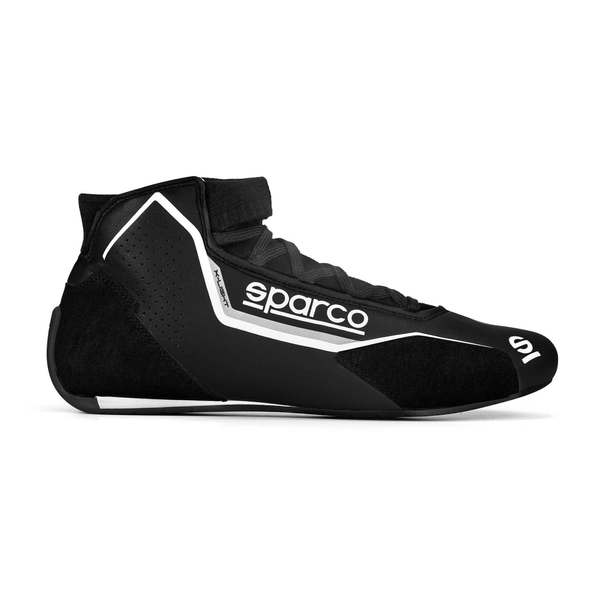 The black Sparco X-Light Racing Shoes.