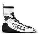 The white and black Sparco X-Light+ Racing Shoes.