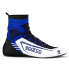 The white and blue Sparco X-Light+ Racing Shoes.