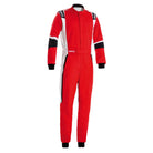 The red, white and black Sparco X-Light Racing Suit.