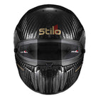 The FIA8860-2018 homologated Stilo ST5 FN Carbon Carbon Racing Helmet from the front.