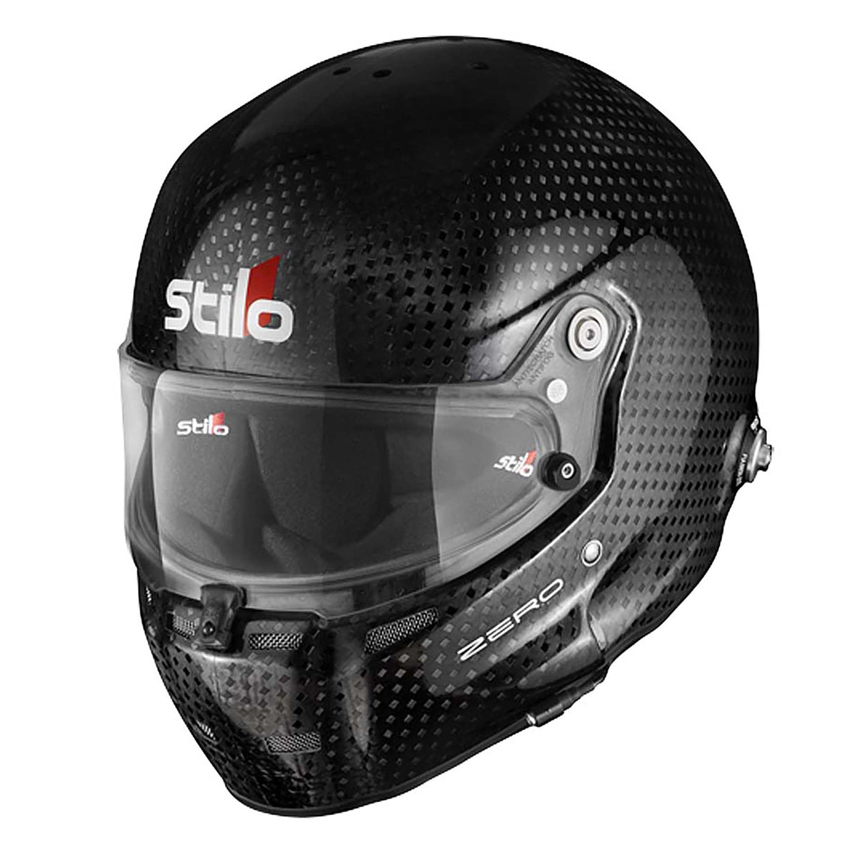 The FIA8860-2018 homologated Stilo ST5 GT Zero Carbon Racing Helmet at an angle.