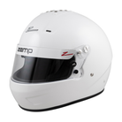 The SA2025 rated Zamp Racing RZ-57 Racing Helmet in gloss white at an angle.