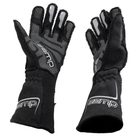 The black SFI 3.3/5 rated Zamp Racing ZR-70 Performance Race Gloves showing the palm and the side.