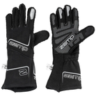The black SFI 3.3/5 rated Zamp Racing ZR-70 Performance Race Gloves.