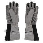 The gray SFI 3.3/5 rated Zamp Racing ZR-70 Performance Race Gloves with the thumbs tucked in.