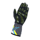 The palm of the black, cyan and yellow Alpinestars Tech-1 K Race S v2 Youth Karting Gloves - Graphic.