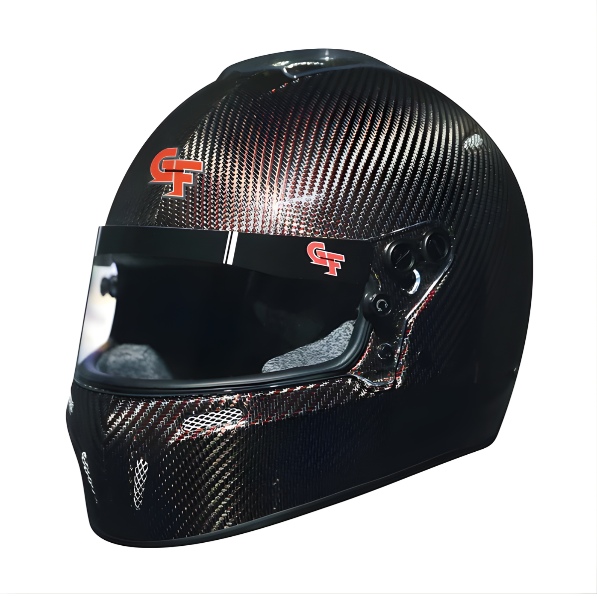 The carbon with red tint G-Force Nighthawk Carbon Fusion SA2020 Helmet from G-Force.