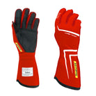 The FIA 8856-2018 rated red Sabelt Hero Hypertouch TG-12 Fire-Resistant Racing Gloves.