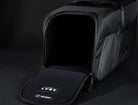 The LVRY CRRY Gear Bag from LVRY empty, showing the helmet storage compartment.