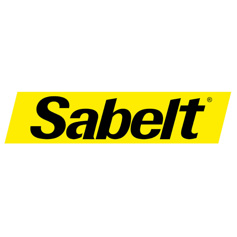 The yellow and black Sabelt logo on a white background on the VTD Racing brands page.