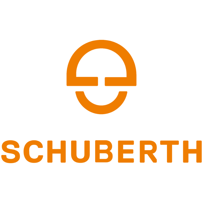 The orange Schuberth logo on a white background on the VTD Racing brands page.
