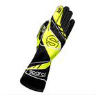 The back of the black and yellow Sparco K-Arrow+ Karting Gloves from Sparco.