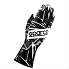 The back of the black and white Sparco K-Rookie Karting Gloves from Sparco.