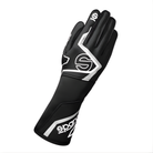 The back of the black Sparco K-Tide+ Karting Gloves from Sparco.