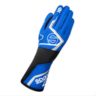The back of the blue and black Sparco K-Tide+ Karting Gloves from Sparco.