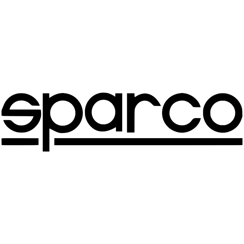 The Sparco logo in black on a white background on the VTD Racing brands page.