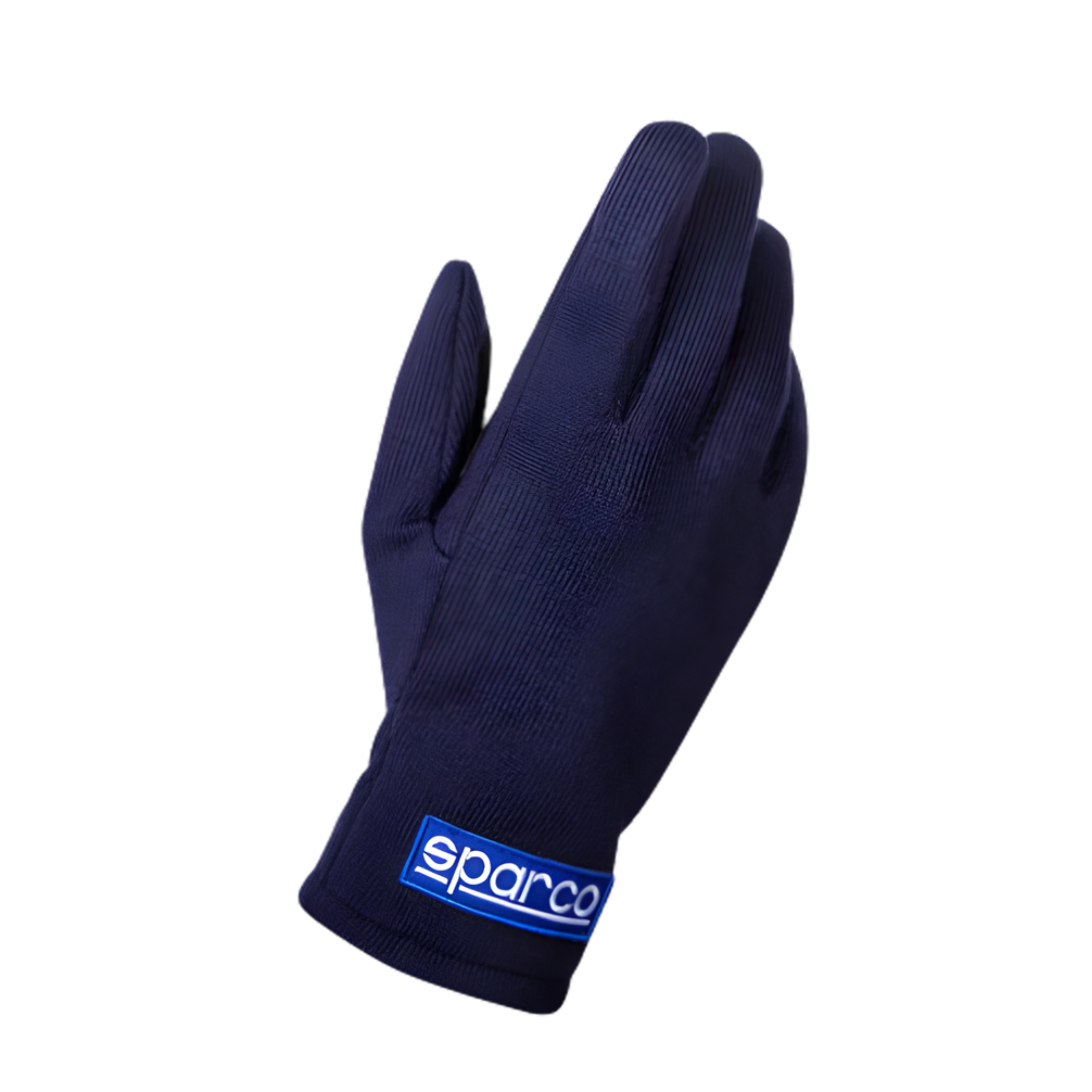 The back of the navy Sparco Sport Drive Wool Driving Gloves from Sparco.