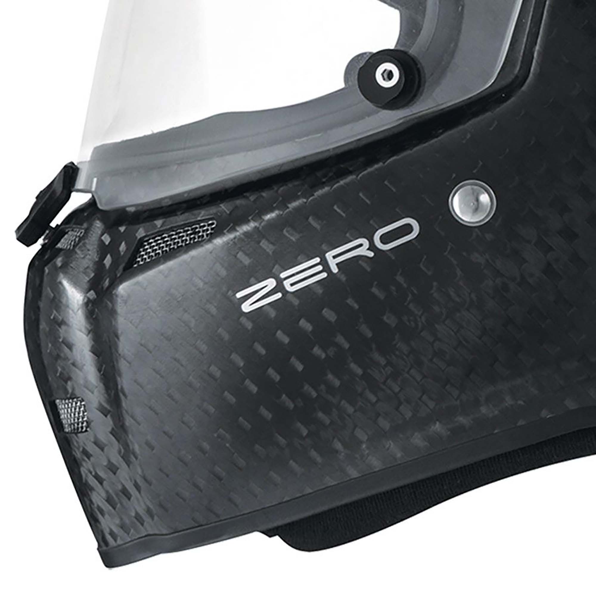 A close up of the Stilo ST5 FN Zero FIA8860-2018 Helmet.