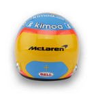 The back of the Fernando Alonso 2019 Indy Mini Bell Helmet from Bell.