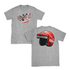 The front and back of the gray Bell Proven Since 1954 T-Shirt from Bell.