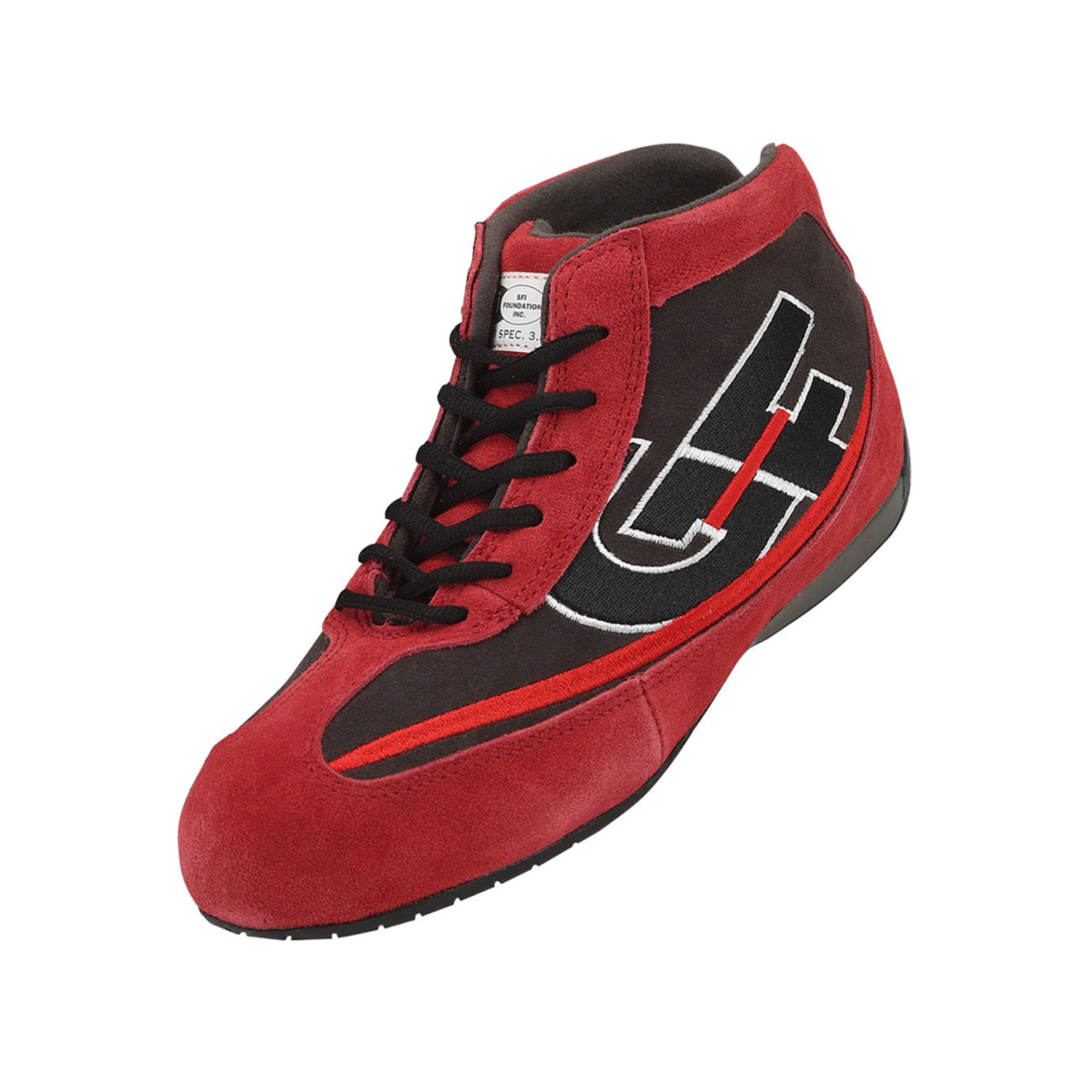 The red G-Force GF239 Atlanta Racing Shoes from G-Force close up.