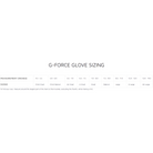 The glove sizing chart for G-Force racing gloves. all-groups