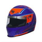 The blue G-Force Junior CMR Graphics Youth Karting Helmet from G-Force.