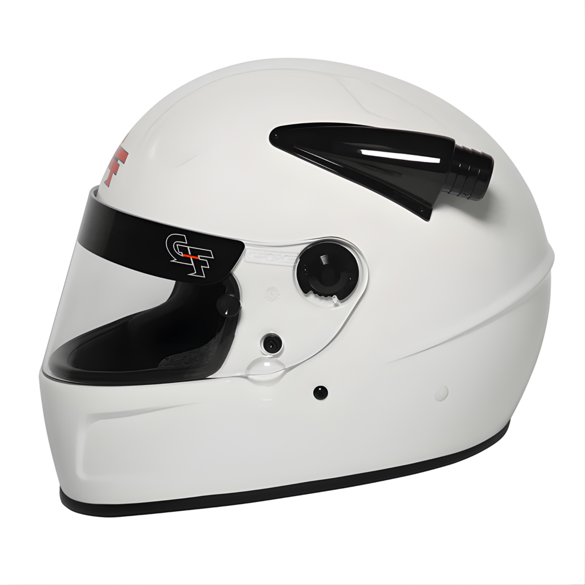 The white G-Force Rift Air SA2020 Helmet from G-Force from the side.