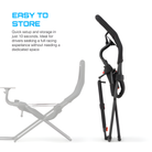 The Playseat Challenge Black ActiFit from Playseat highlighting the easy to store information.