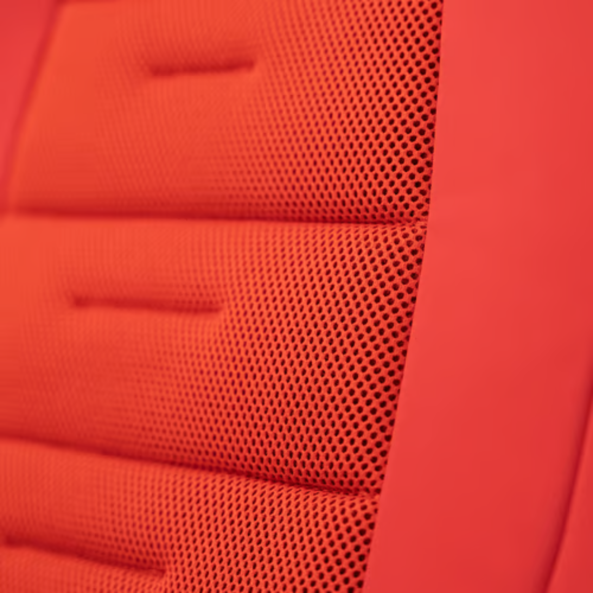 The red Playseat Trophy from Playseat close up.