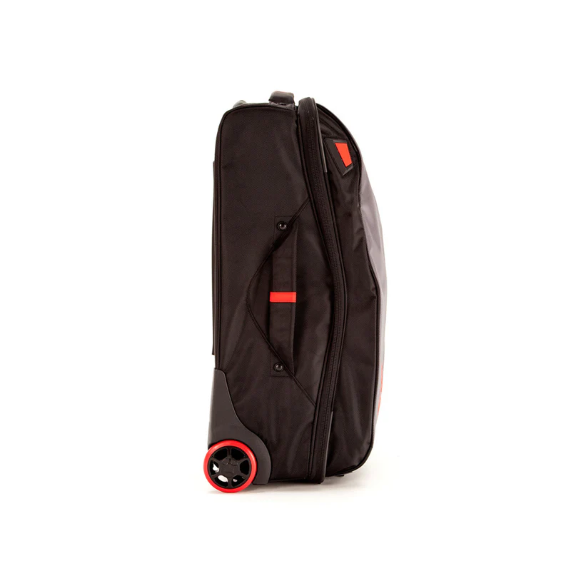 The gray Roux 24" Jet Travel Bag from Roux from the side.