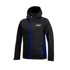 The front of the black and blue Sparco 3 in 1 All-Season Jacket from Sparco.