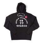 The black Sparco 77 Hooded Sweatshirt from Sparco.